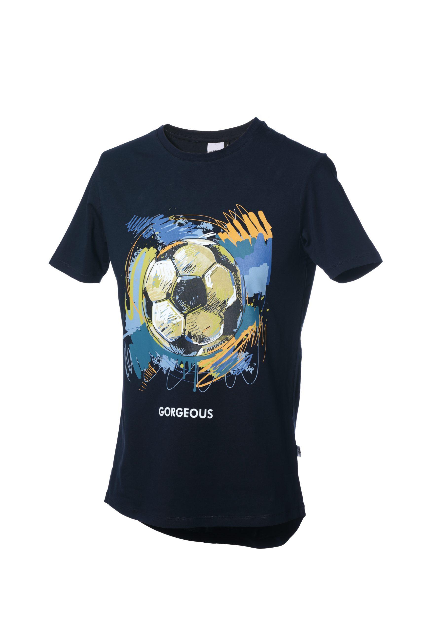 CAMISETA 4: Football Ball. Azul marino. Talla S